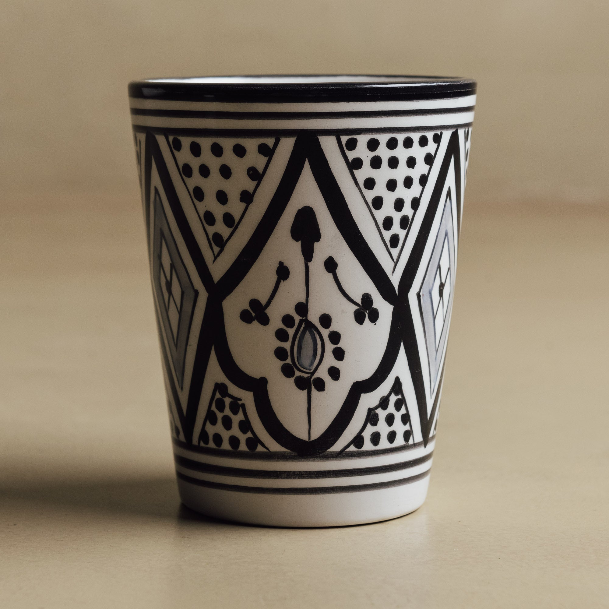 Fez Noir Cup - Moroccan Dinnerware - Benisouk