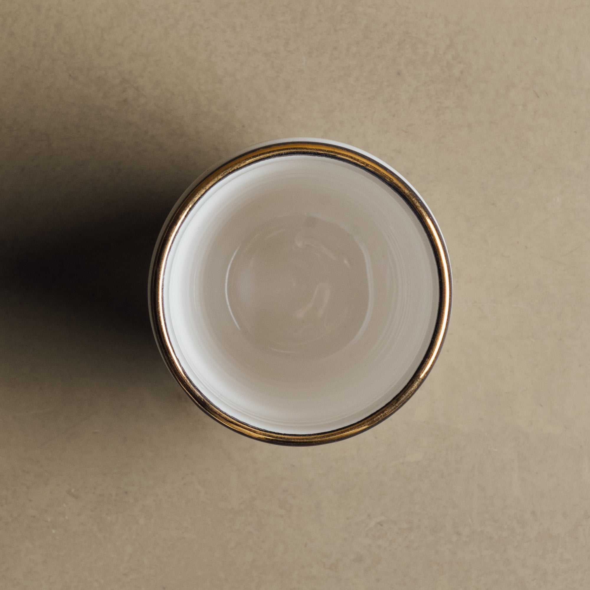 Fez Noir Small Cup - Moroccan Dinnerware Adorned with 12 Carat Gold Accents - Benisouk