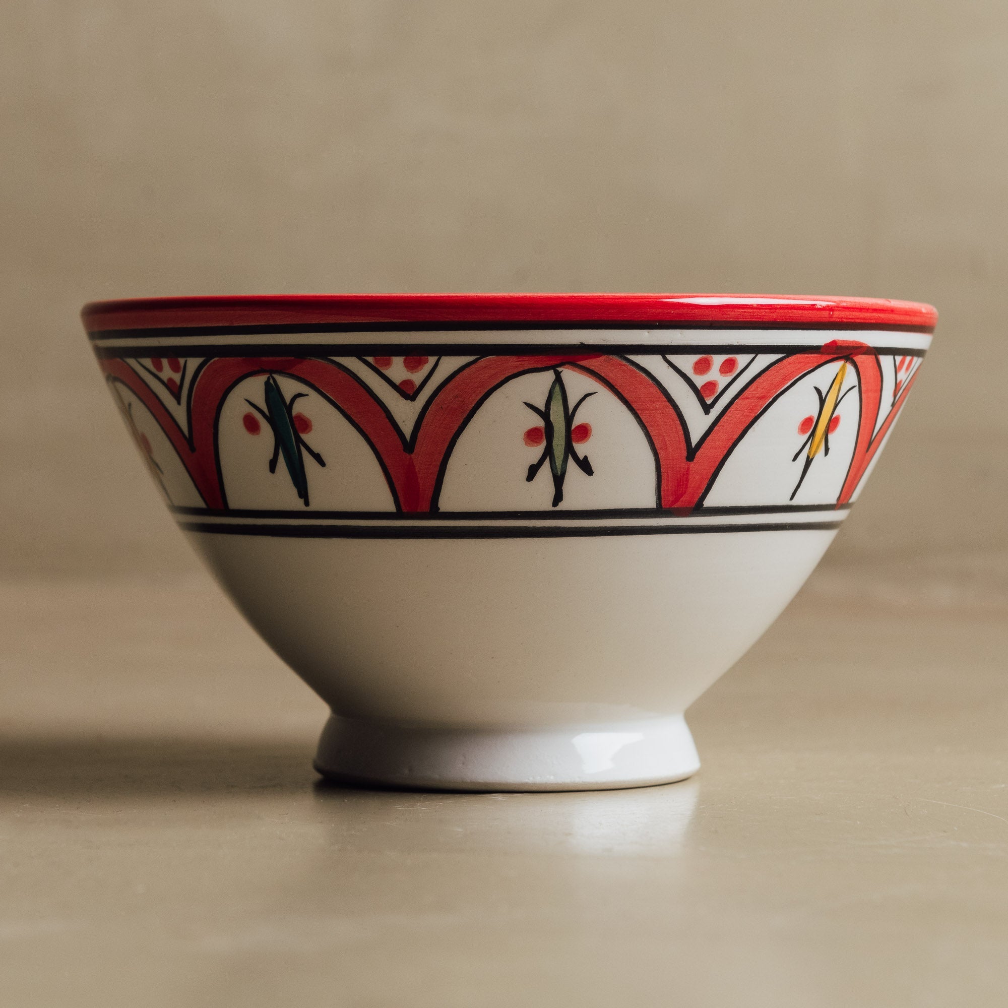 Fez Red Bowl - Moroccan Dinnerware - Benisouk