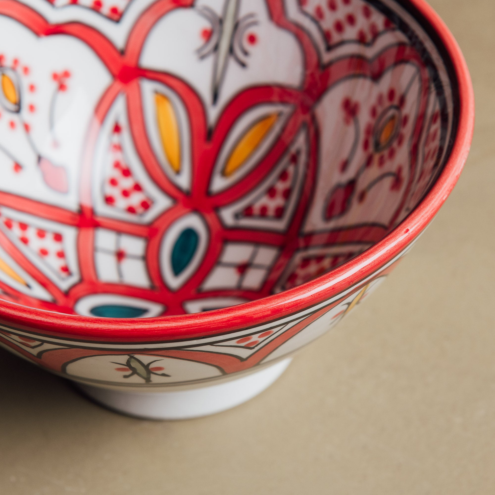 Fez Red Bowl - Moroccan Dinnerware - Benisouk