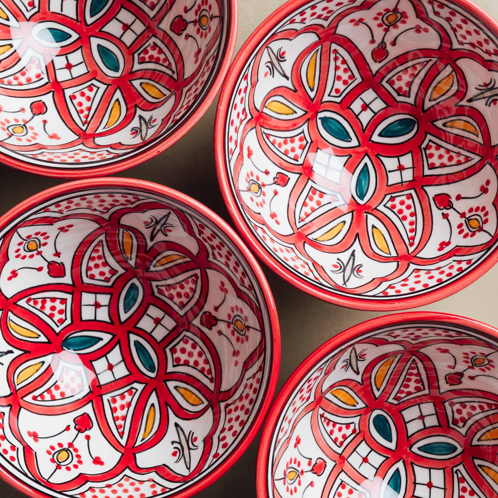 Fez Red Bowl - Moroccan Dinnerware - Benisouk