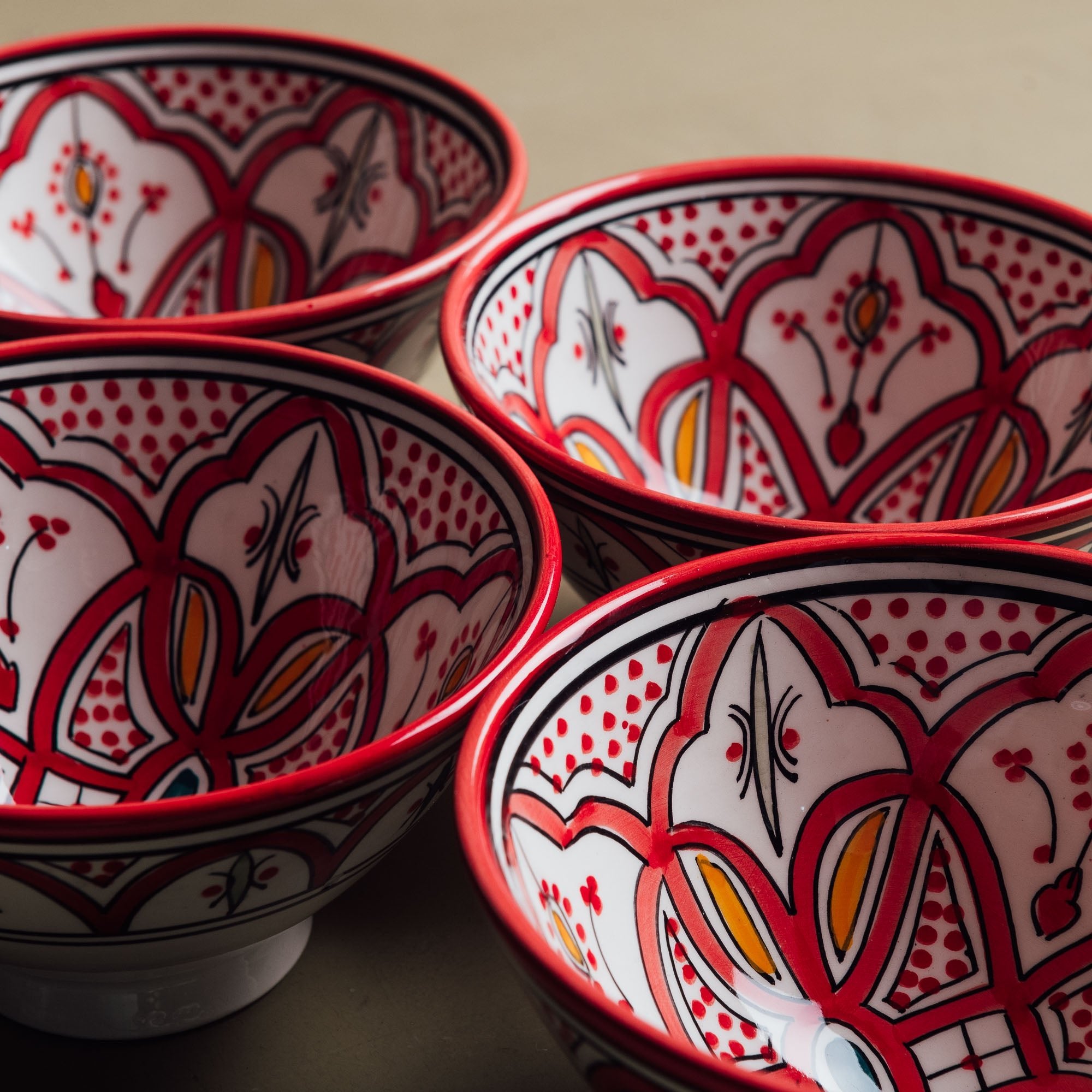 Fez Red Bowl - Moroccan Dinnerware - Benisouk