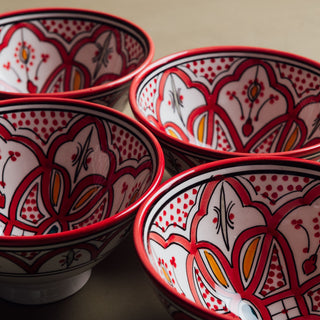 Fez Red Bowl - Moroccan Dinnerware - Benisouk