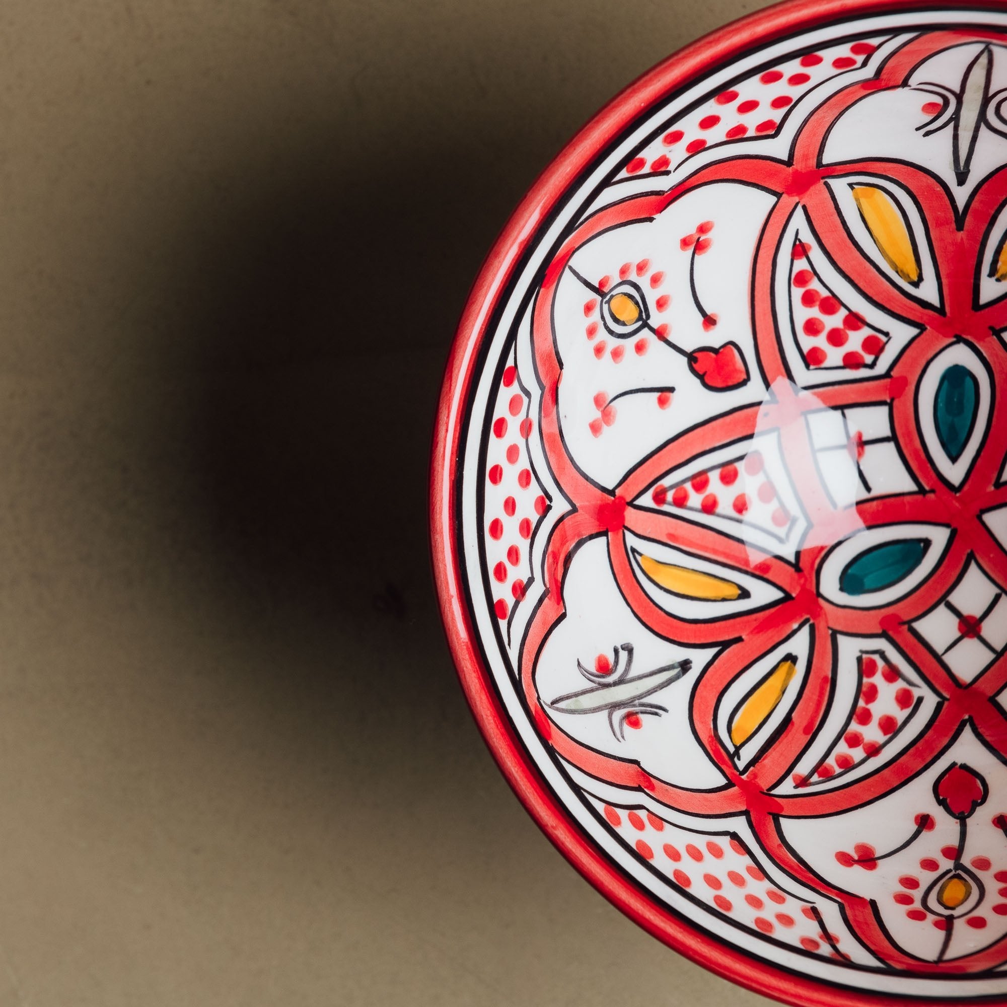 Fez Red Bowl - Moroccan Dinnerware - Benisouk