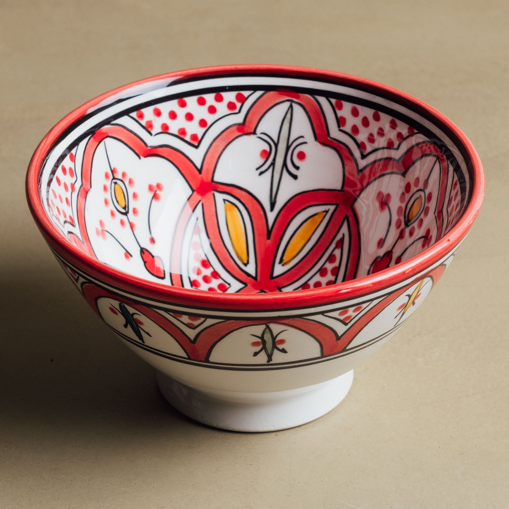 Fez Red Bowl - Moroccan Dinnerware - Benisouk