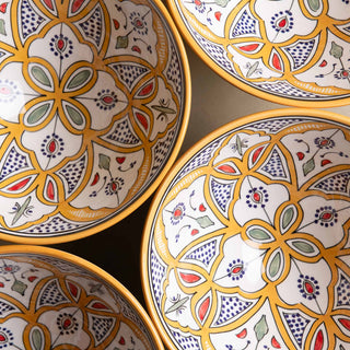 Fez Salad Bowl Mustard - Moroccan Table Art - Benisouk