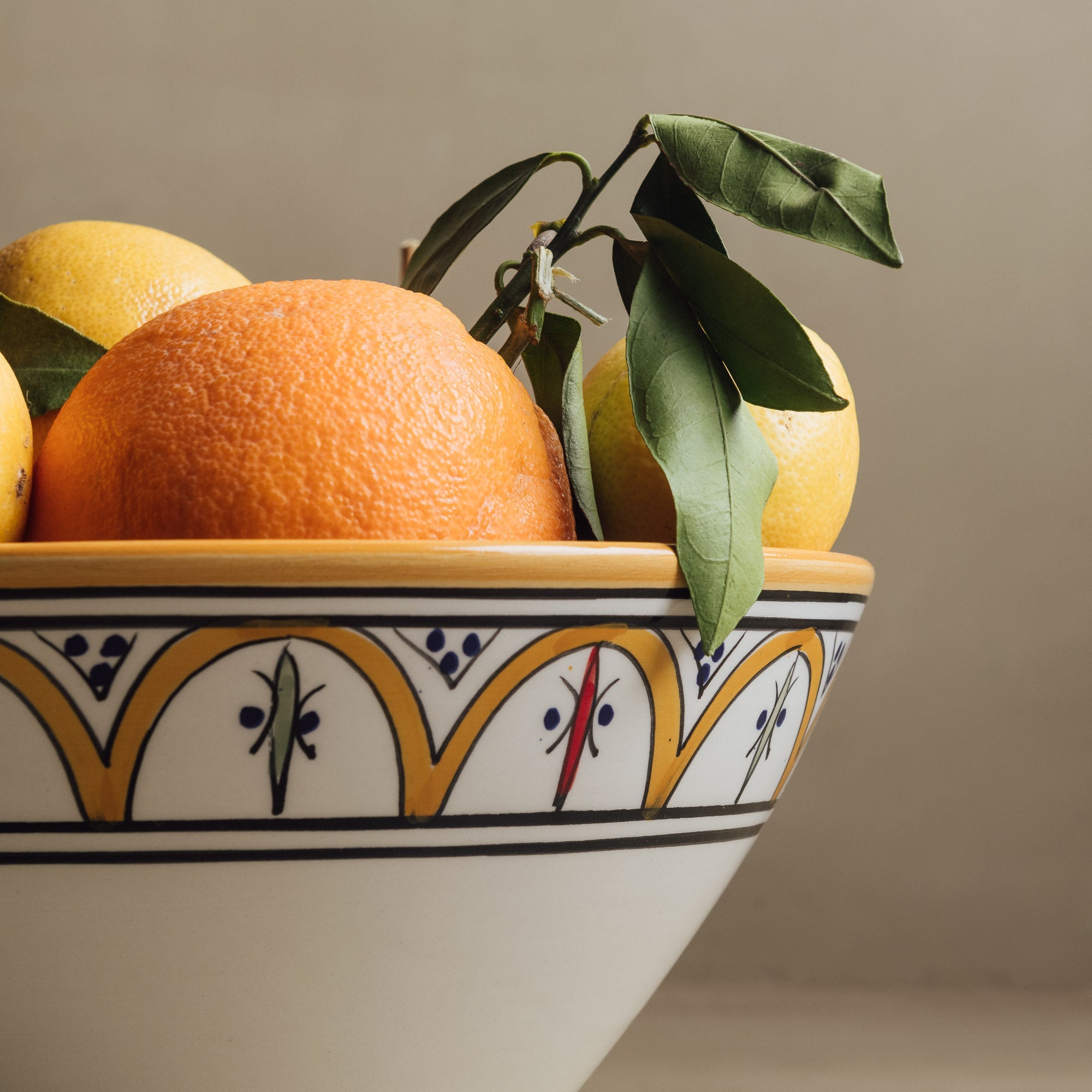 Fez Salad Bowl Mustard - Moroccan Table Art - Benisouk