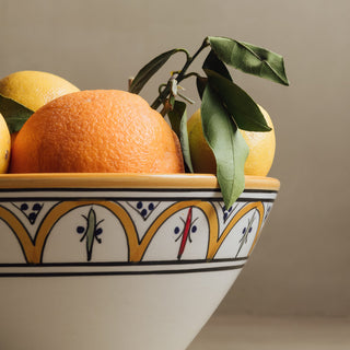 Fez Salad Bowl Mustard - Moroccan Table Art - Benisouk