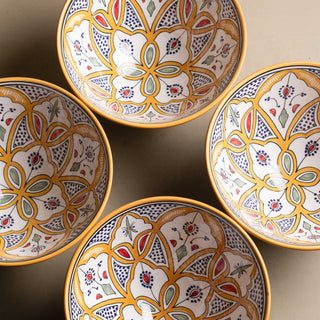 Fez Salad Bowl Mustard - Moroccan Table Art - Benisouk