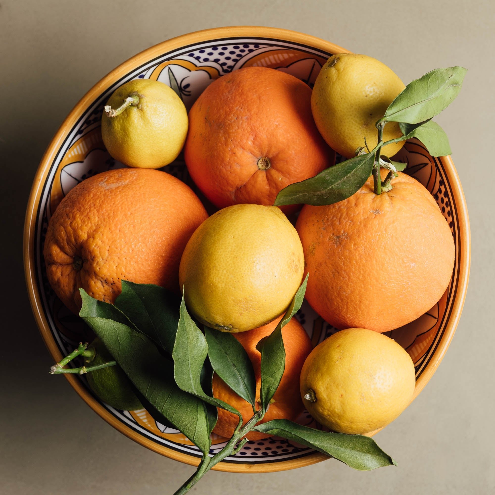 Fez Salad Bowl Mustard - Moroccan Table Art - Benisouk