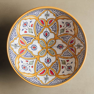 Fez Salad Bowl Mustard - Moroccan Table Art - Benisouk