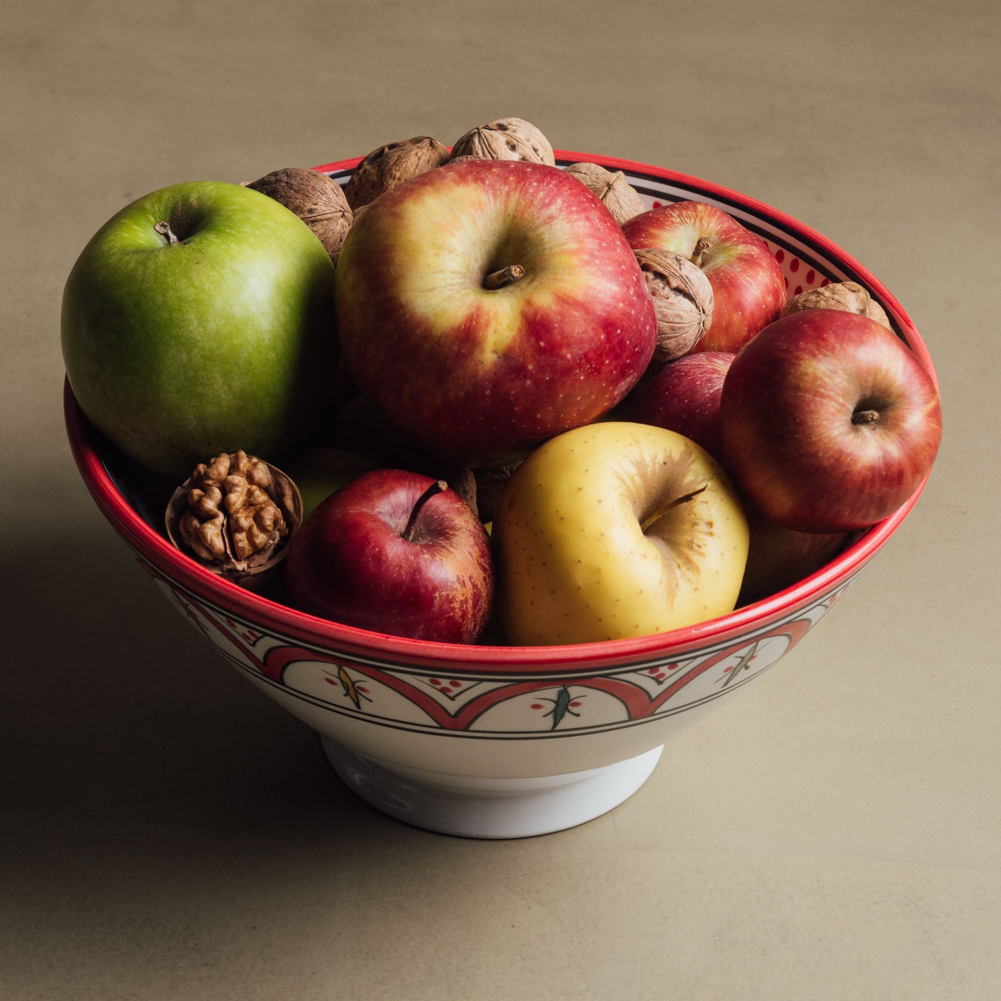 Fez Salad Bowl Red - Moroccan Table Art - Benisouk