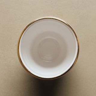 Fez Sand Cup - Moroccan Dinnerware Adorned with 12 Carat Gold Accents - Benisouk