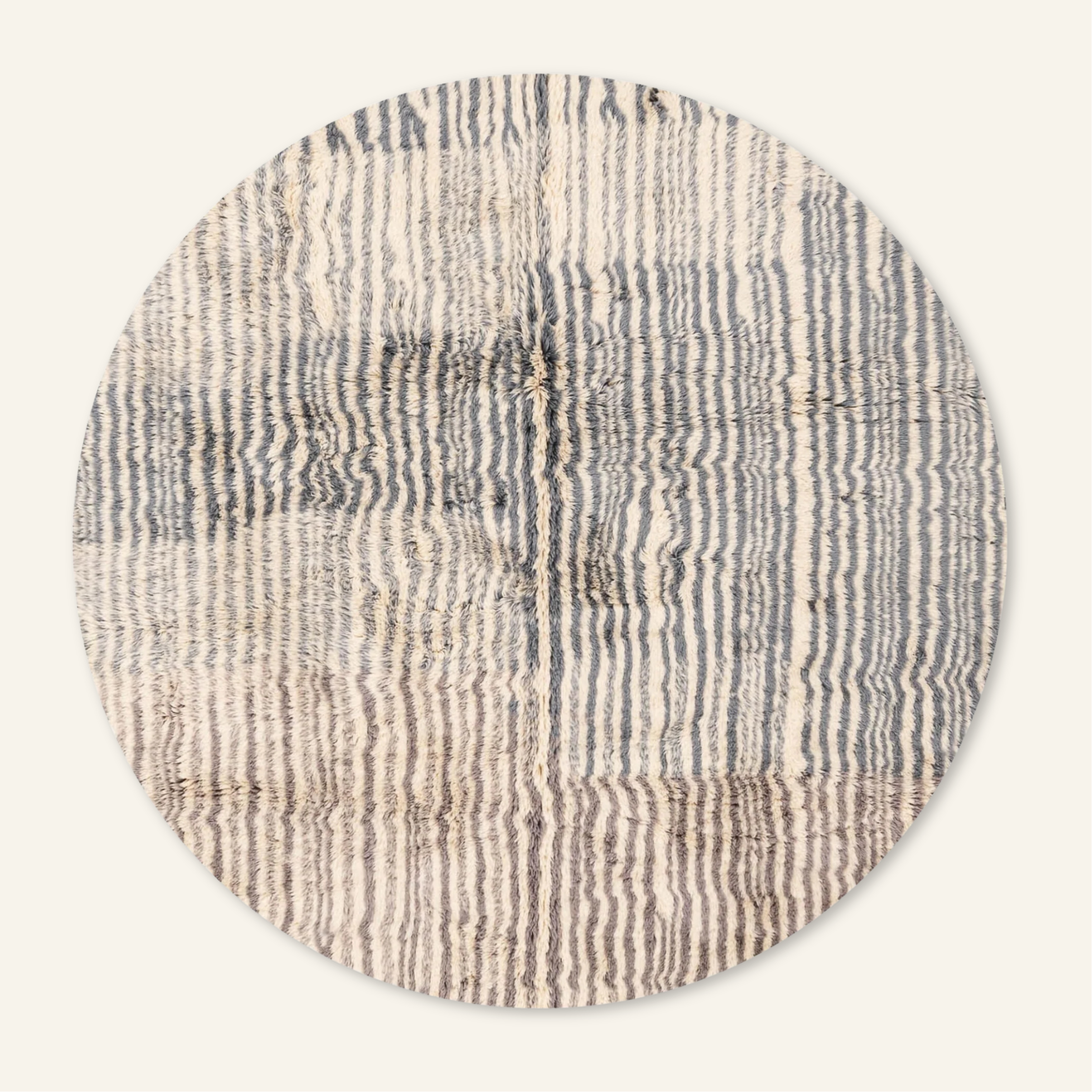 Flowing Rivers Round - Luxury Shag Moroccan Rug
