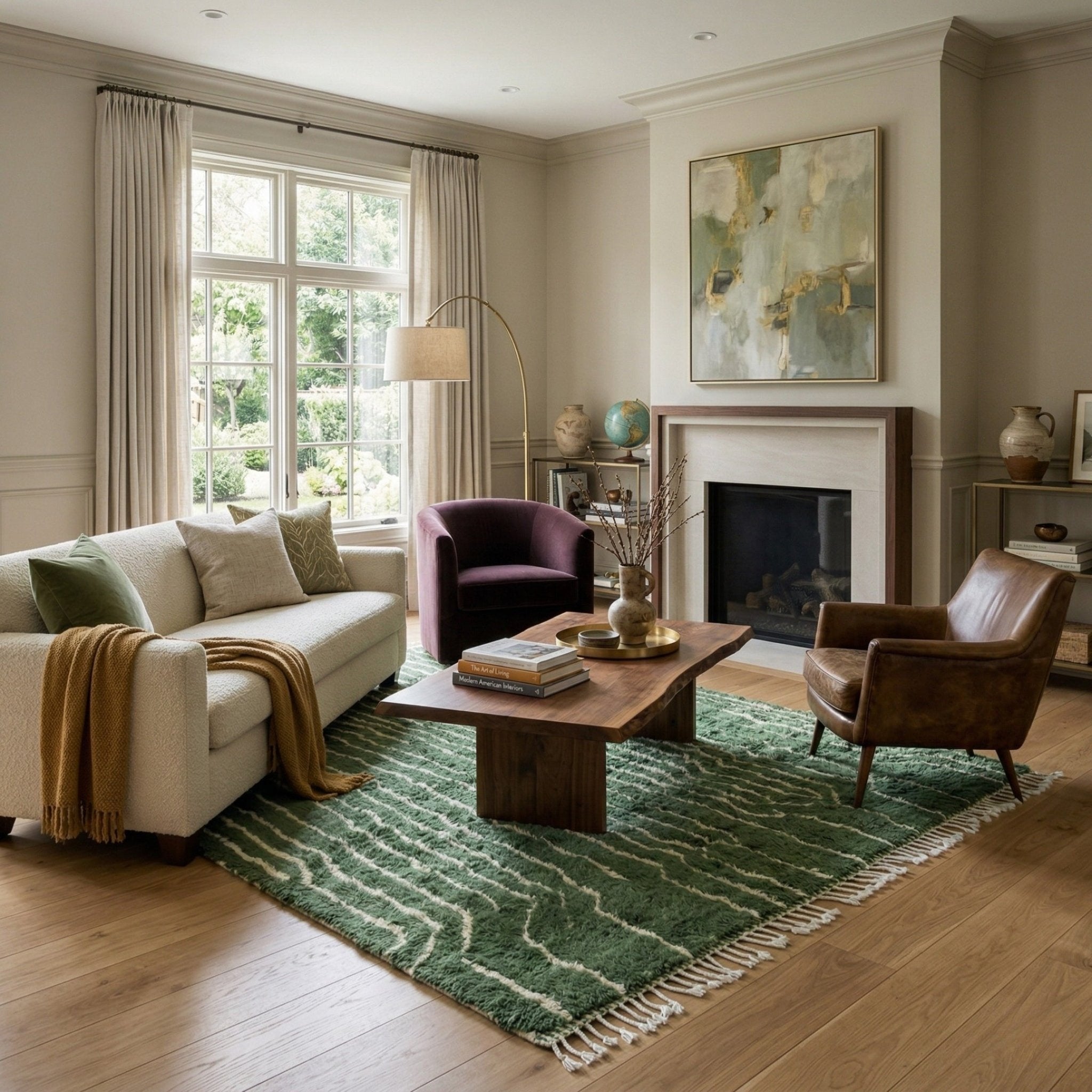 Forest Veins - Luxury Shag Moroccan Rug - Benisouk