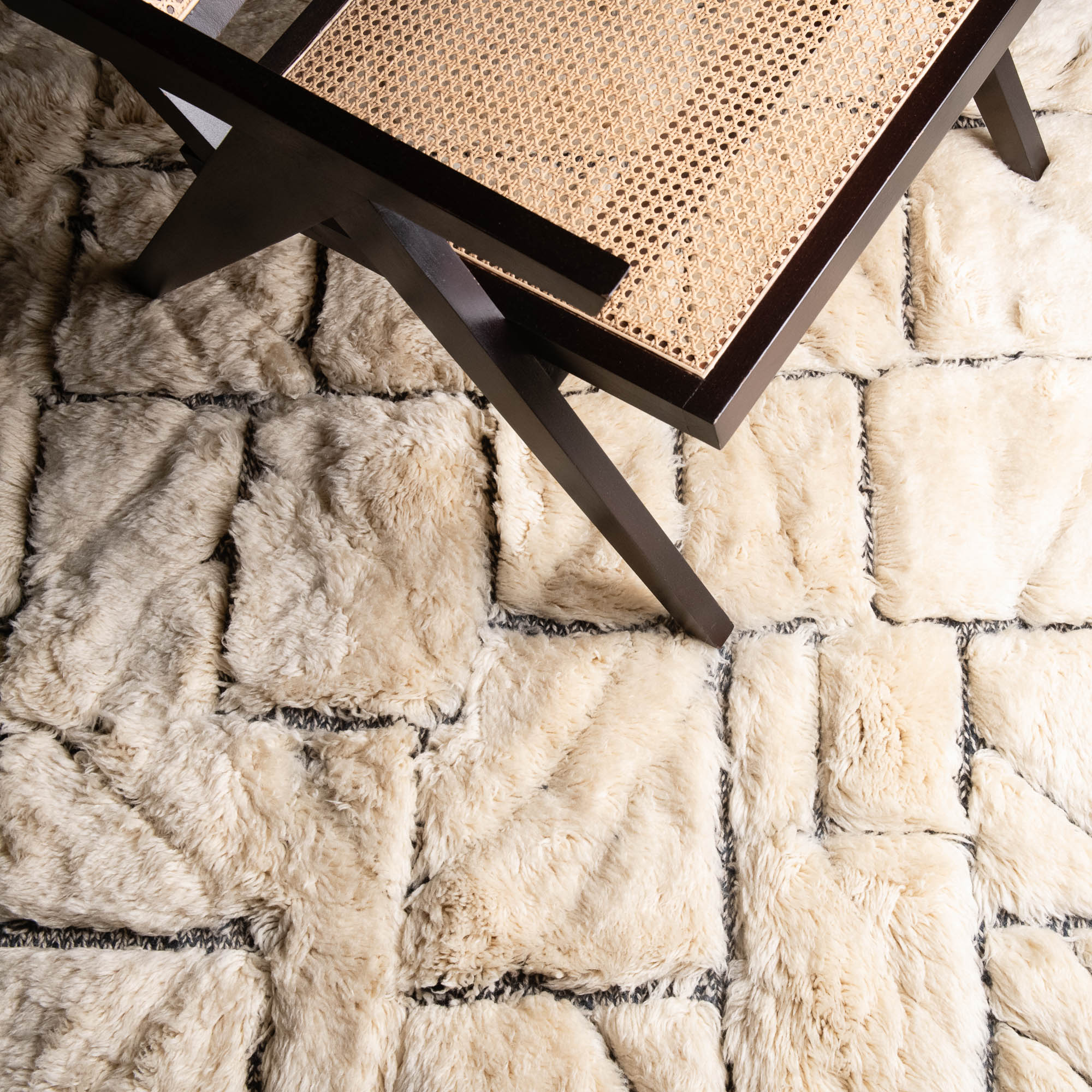 Fragmented Memories - Luxury Shag Moroccan Rug - Benisouk