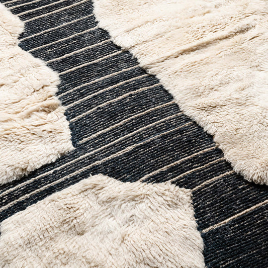 Glitch - Luxury Shag Moroccan Rug - Benisouk