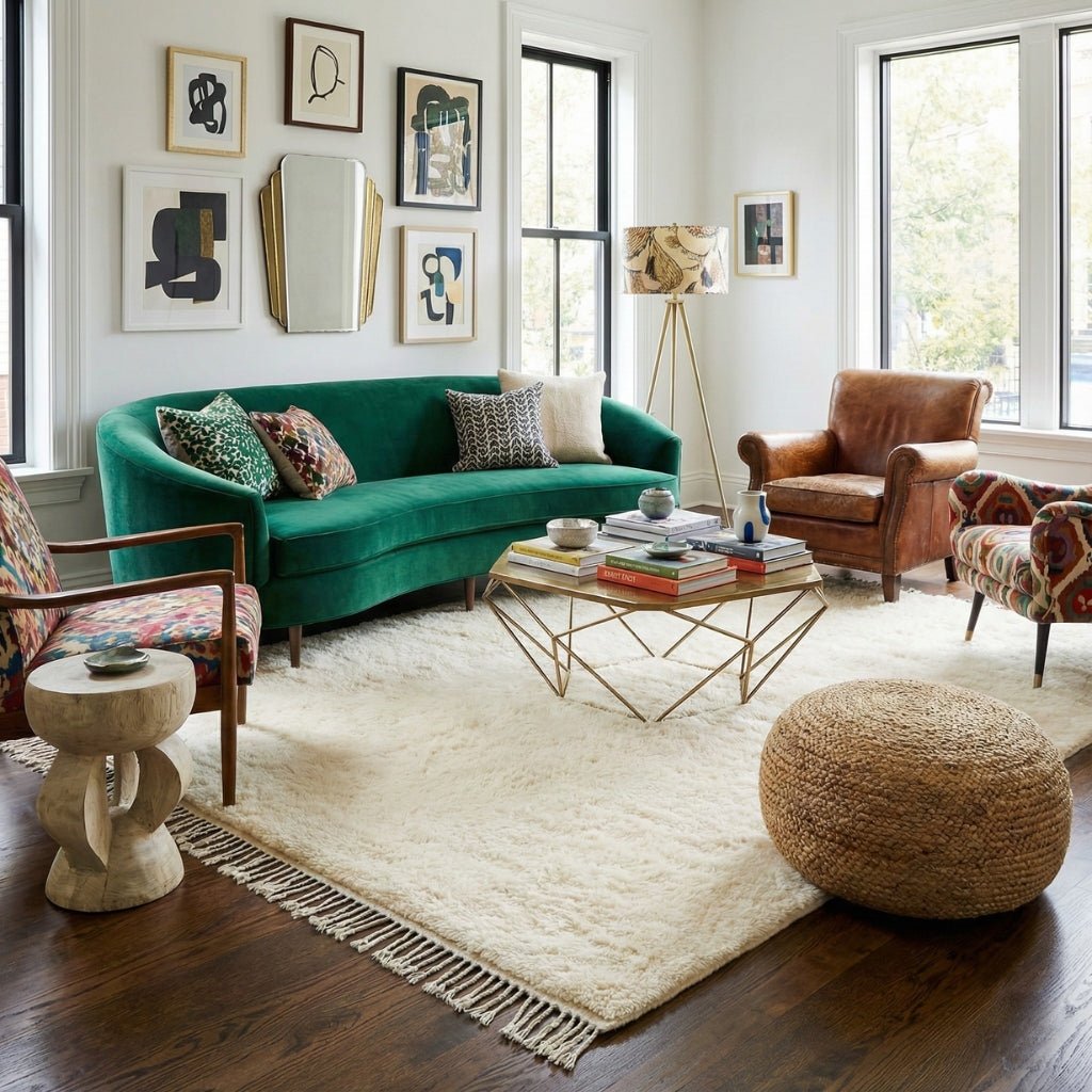 Glow - Luxury Shag Moroccan Rug - Benisouk