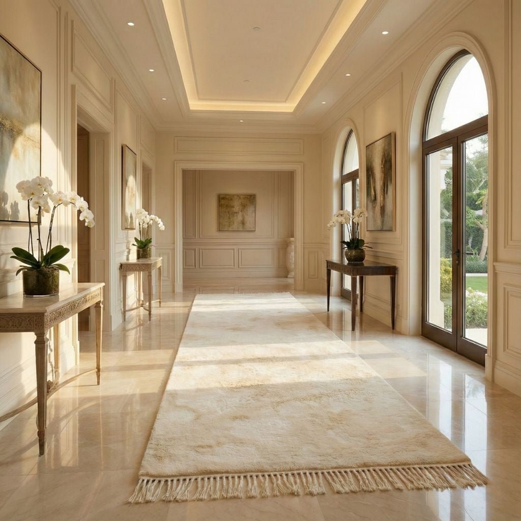 Glow - Luxury Shag Moroccan Runner Rug - Benisouk