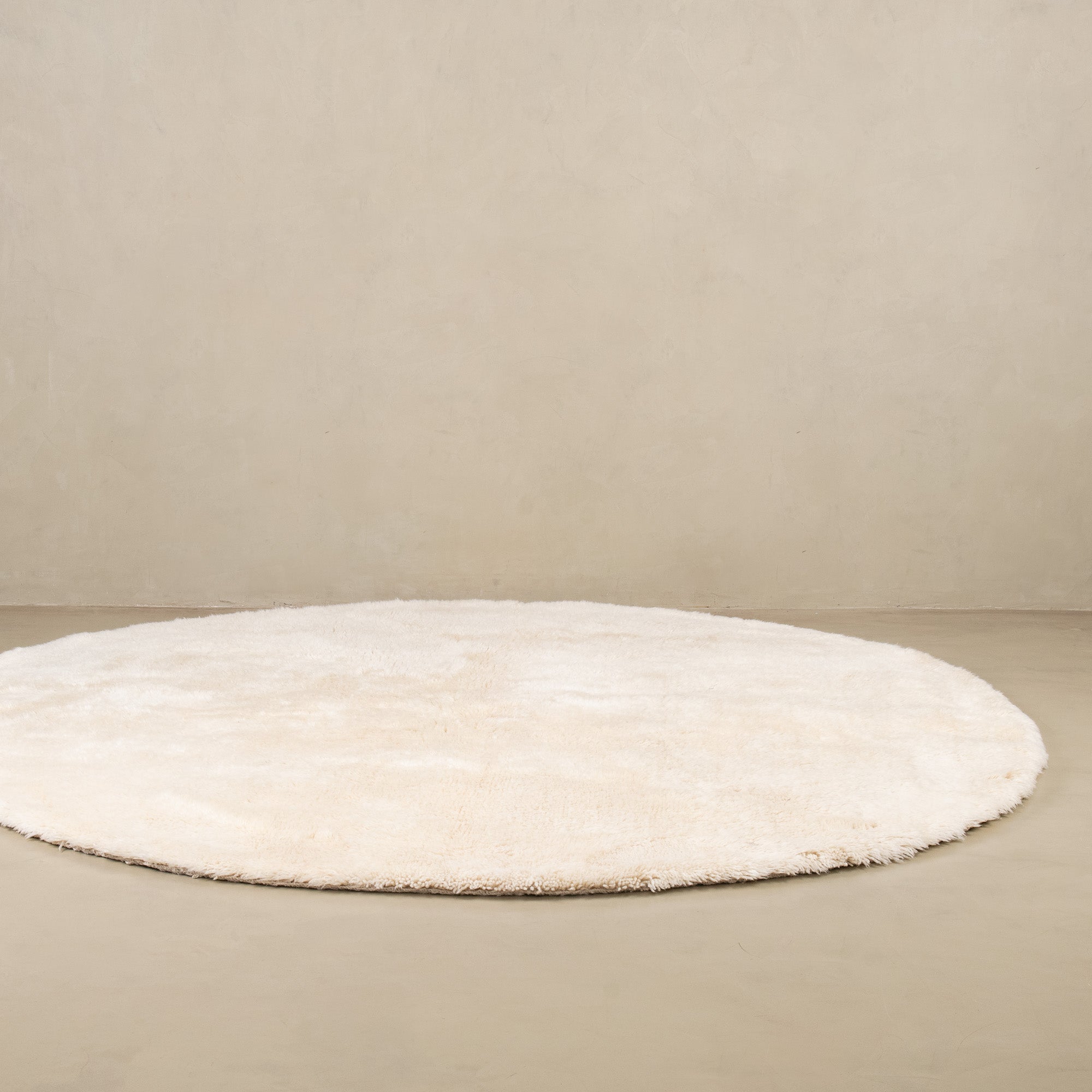 Glow Round - Luxury Shag Moroccan Rug - Benisouk