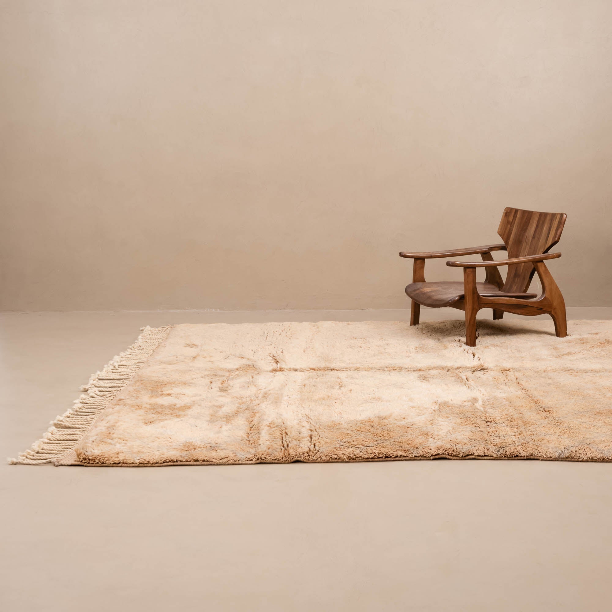 Golden Hush - Luxury Shag Moroccan Rug - Benisouk