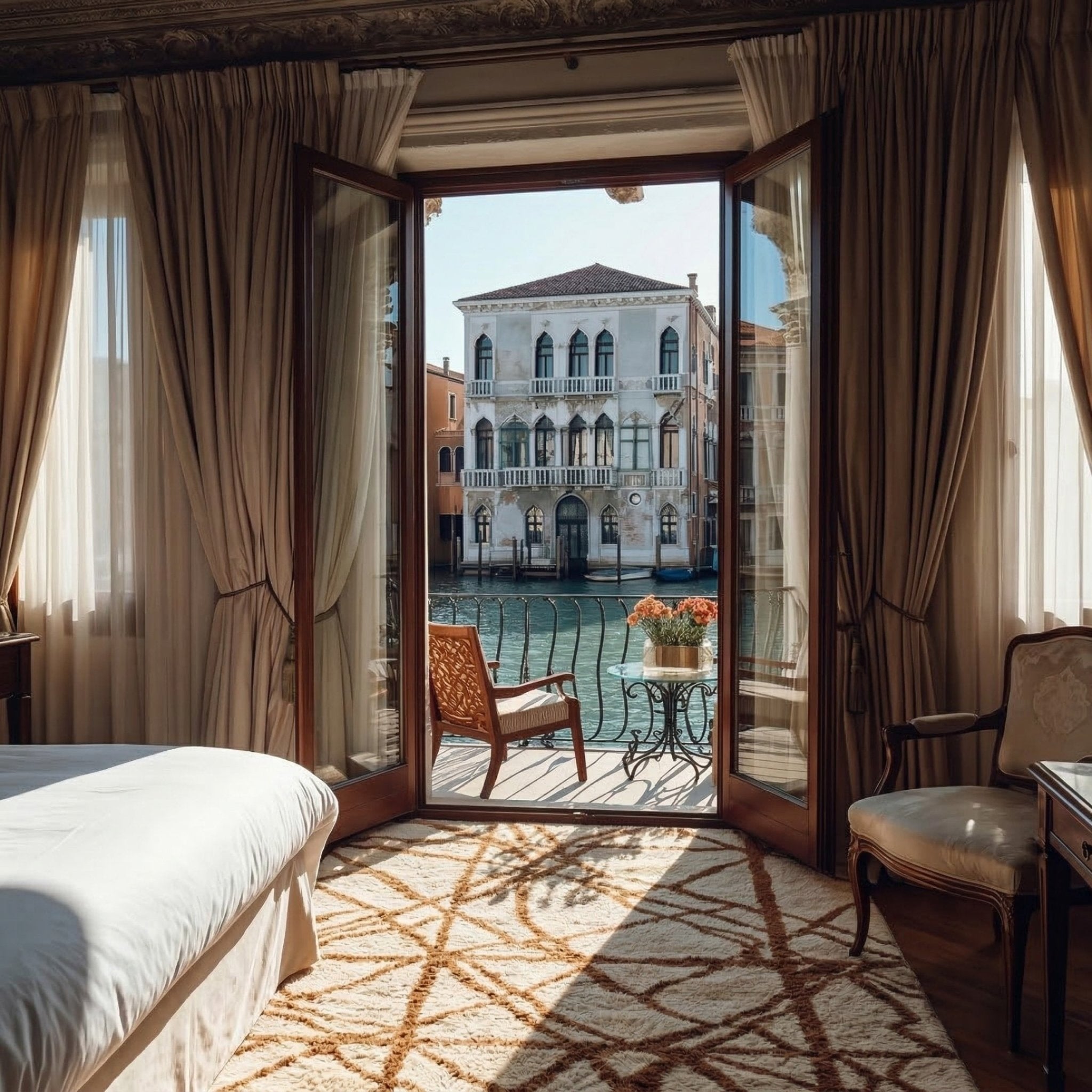 Golden Intersections - Luxury Shag Moroccan Rug - Benisouk