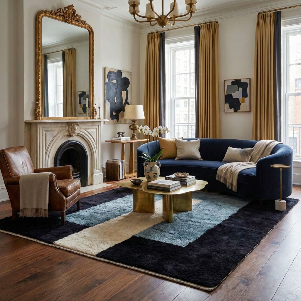 Grande Arche - Luxury Shag Moroccan Rug - Benisouk