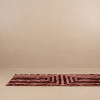 Graphic Earth - Luxury Shag Moroccan Runner Rug - Benisouk