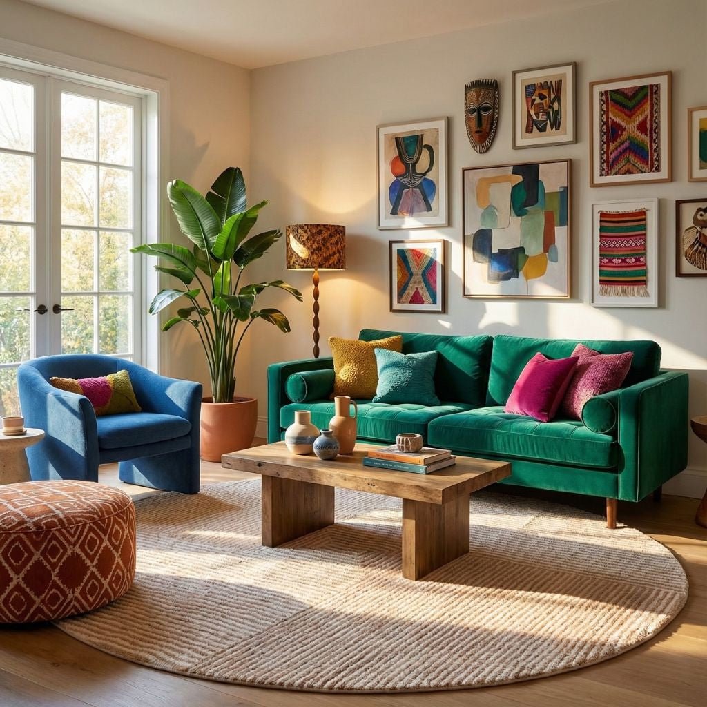 Gravity Center Round - Luxury Shag Moroccan Rug - Benisouk