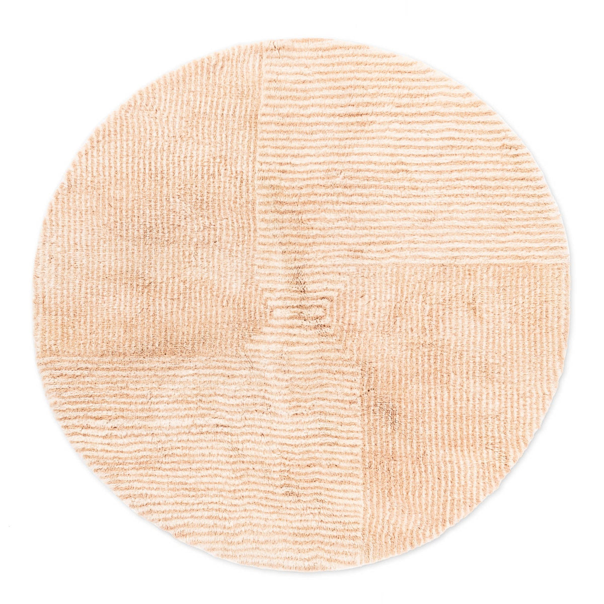 Gravity Center Round - Luxury Shag Moroccan Rug - Benisouk
