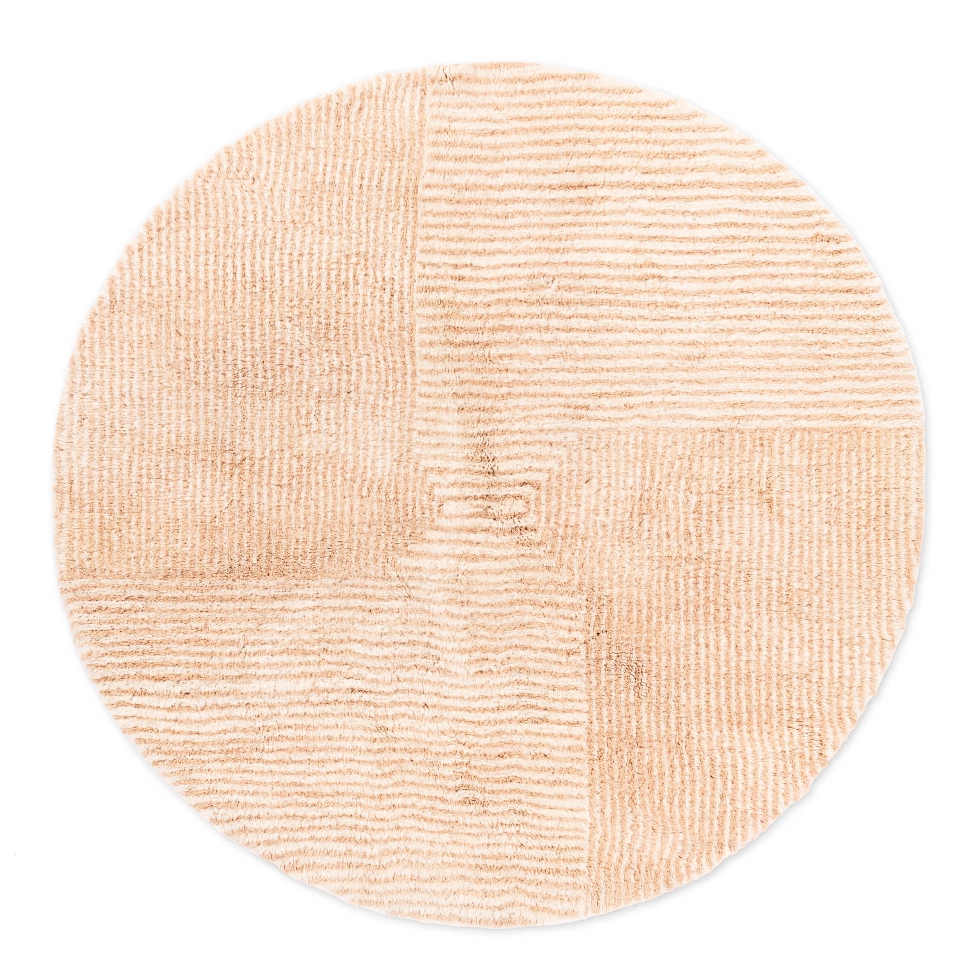 Gravity Center Round - Luxury Shag Moroccan Rug - Benisouk