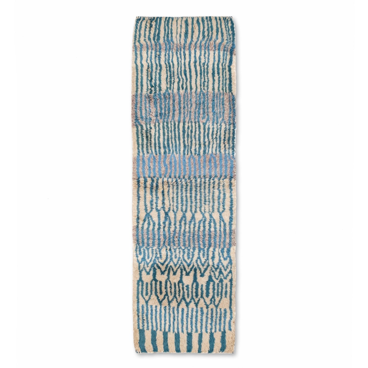 Green Amazon - Luxury Shag Moroccan Runner Rug - Benisouk