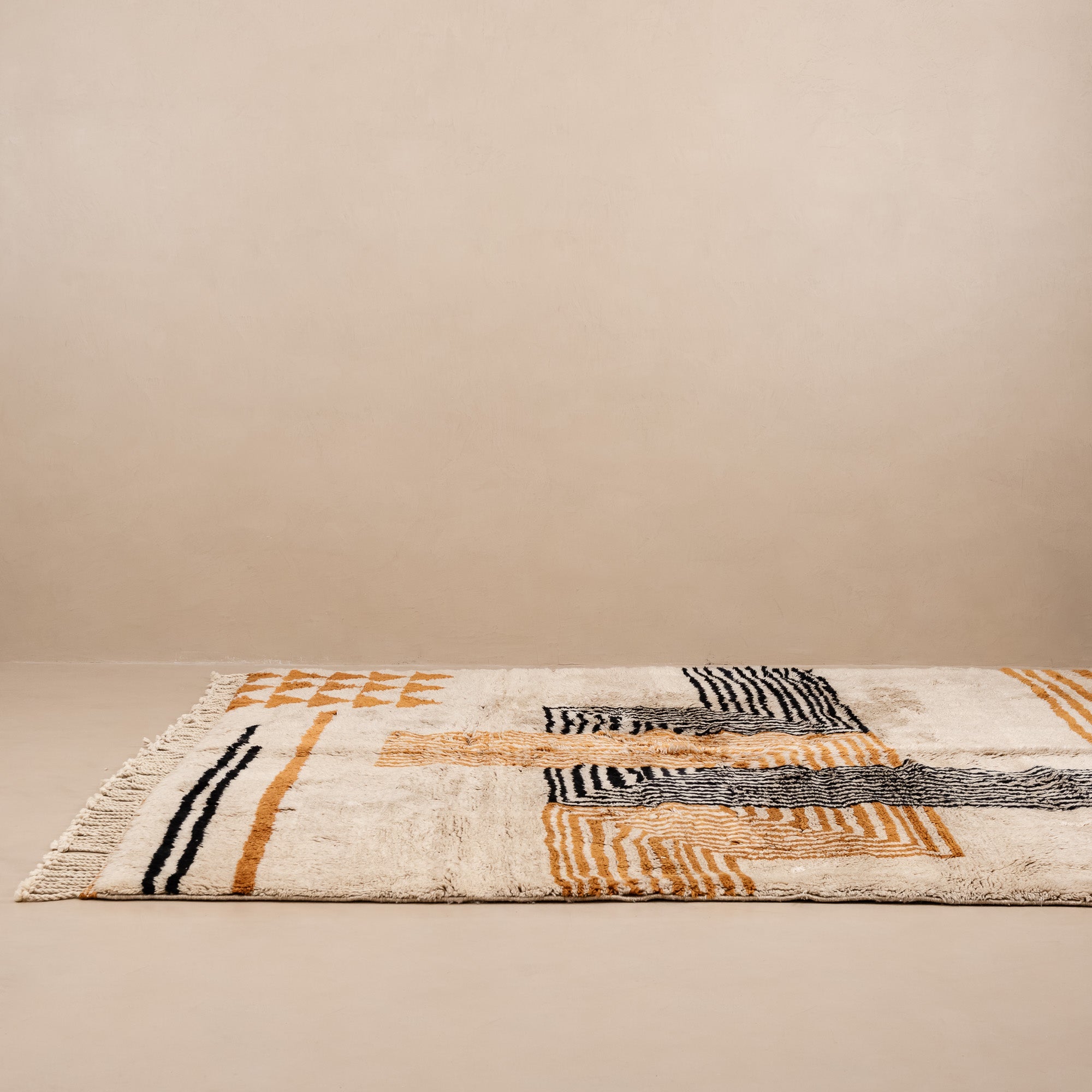 Harmony of Shapes - Luxury Shag Moroccan Rug - Benisouk
