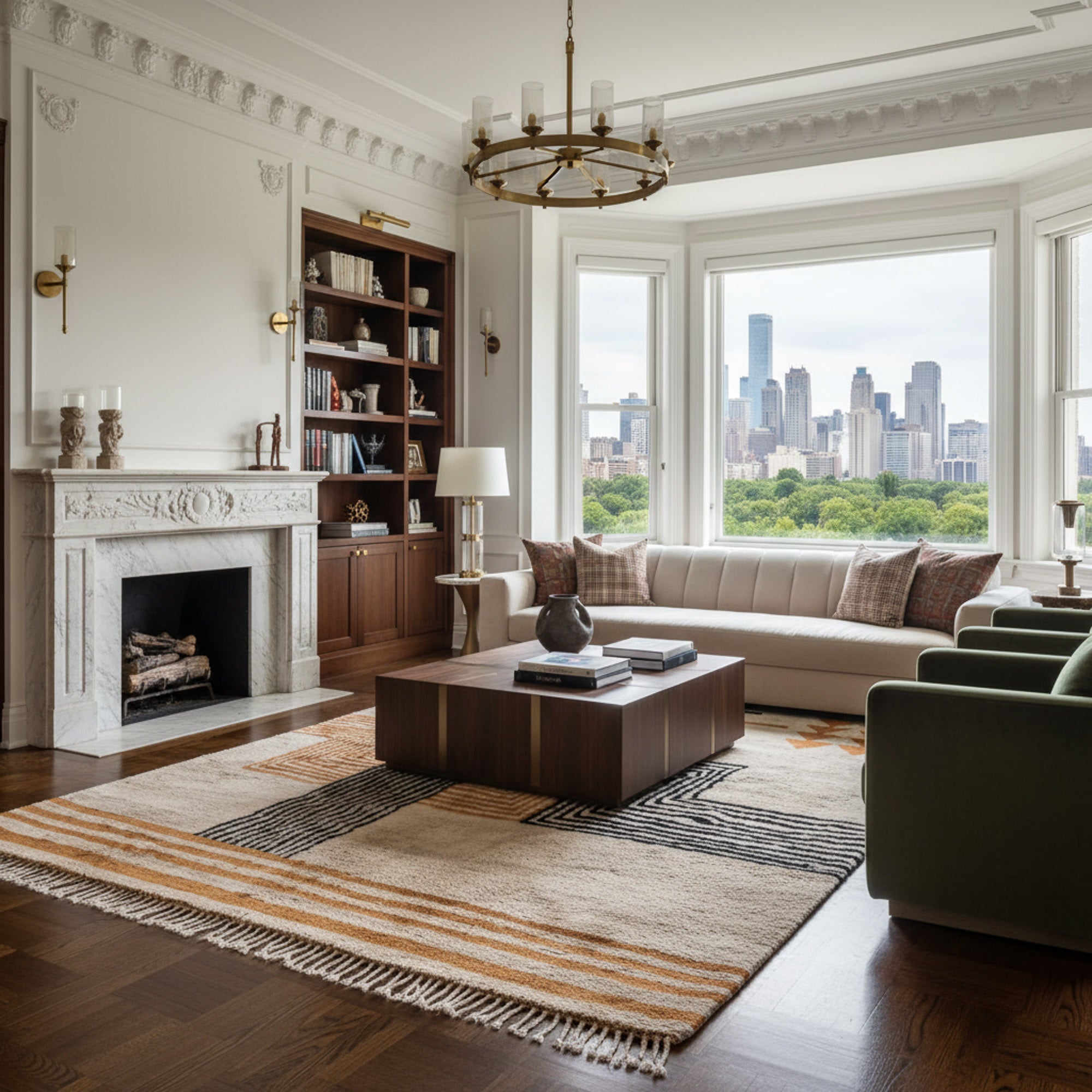 Harmony of Shapes - Luxury Shag Moroccan Rug - Benisouk