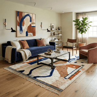 Ink Flowing - Luxury Shag Moroccan Rug - Benisouk