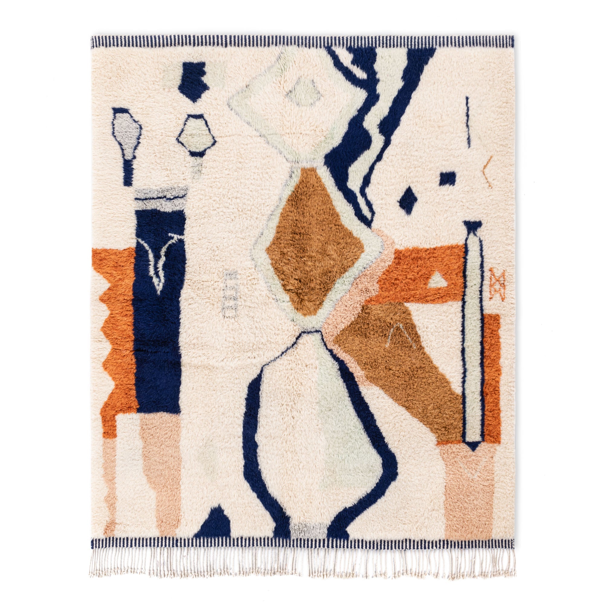 Ink Flowing - Luxury Shag Moroccan Rug - Benisouk