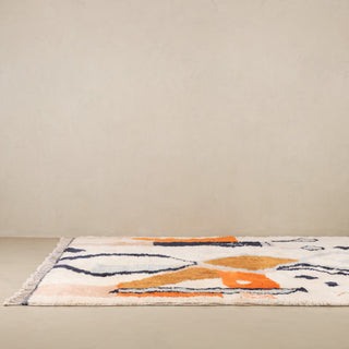 Ink Flowing - Luxury Shag Moroccan Rug - Benisouk