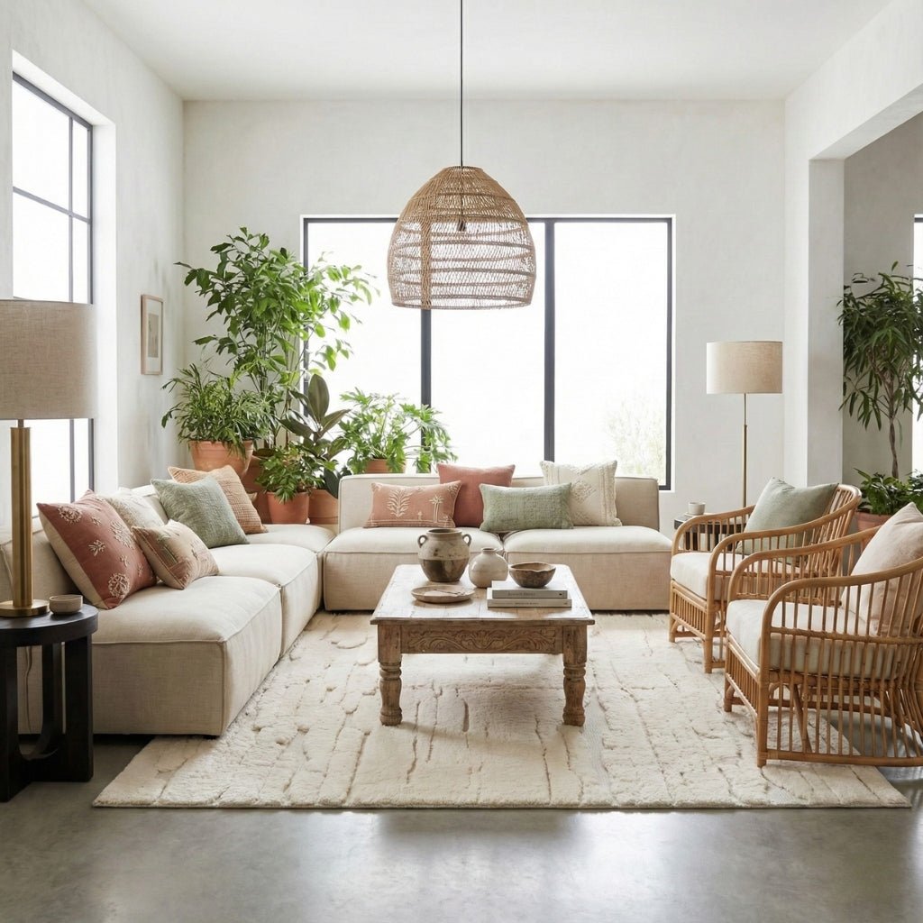 Ivory Glacier - Luxury Shag Moroccan Rug - Benisouk