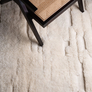 Ivory Glacier - Luxury Shag Moroccan Rug - Benisouk