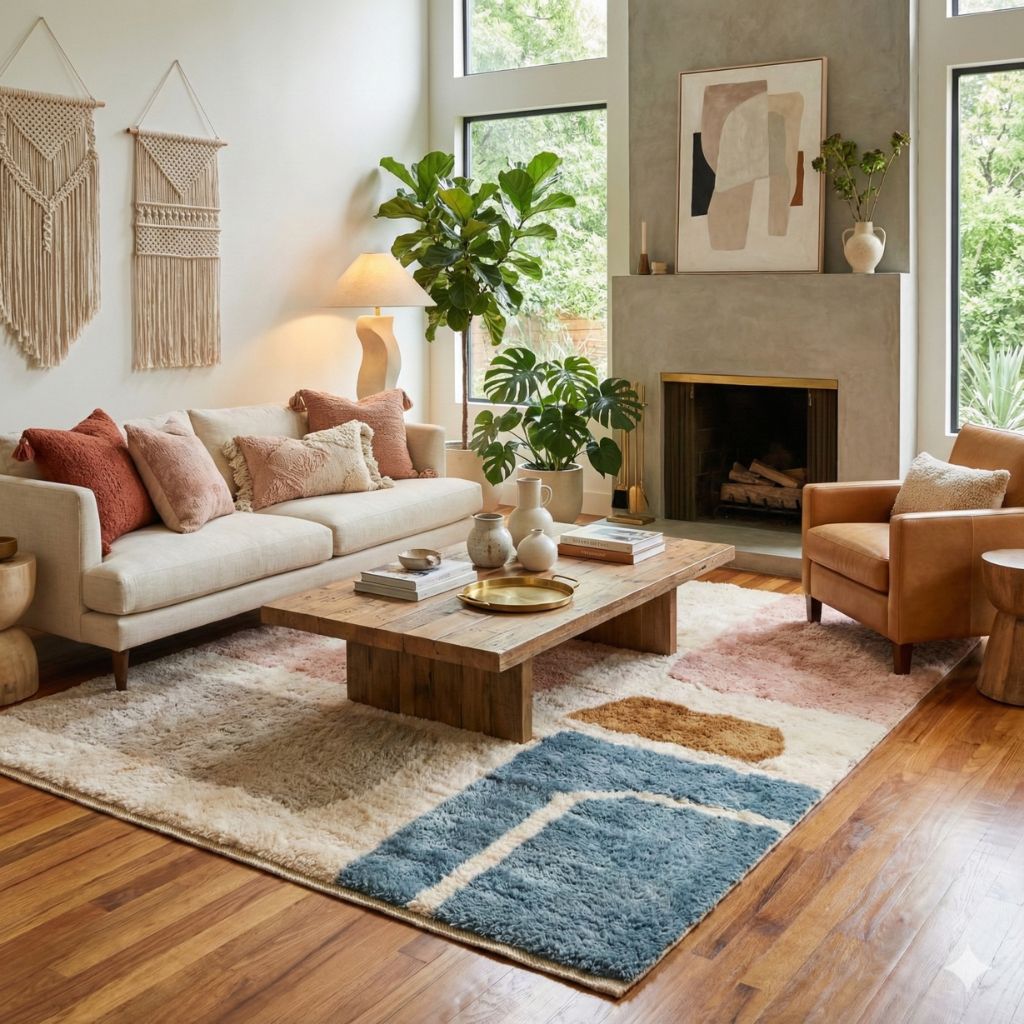 Joyful Horizon - Luxury Shag Moroccan Rug - Benisouk