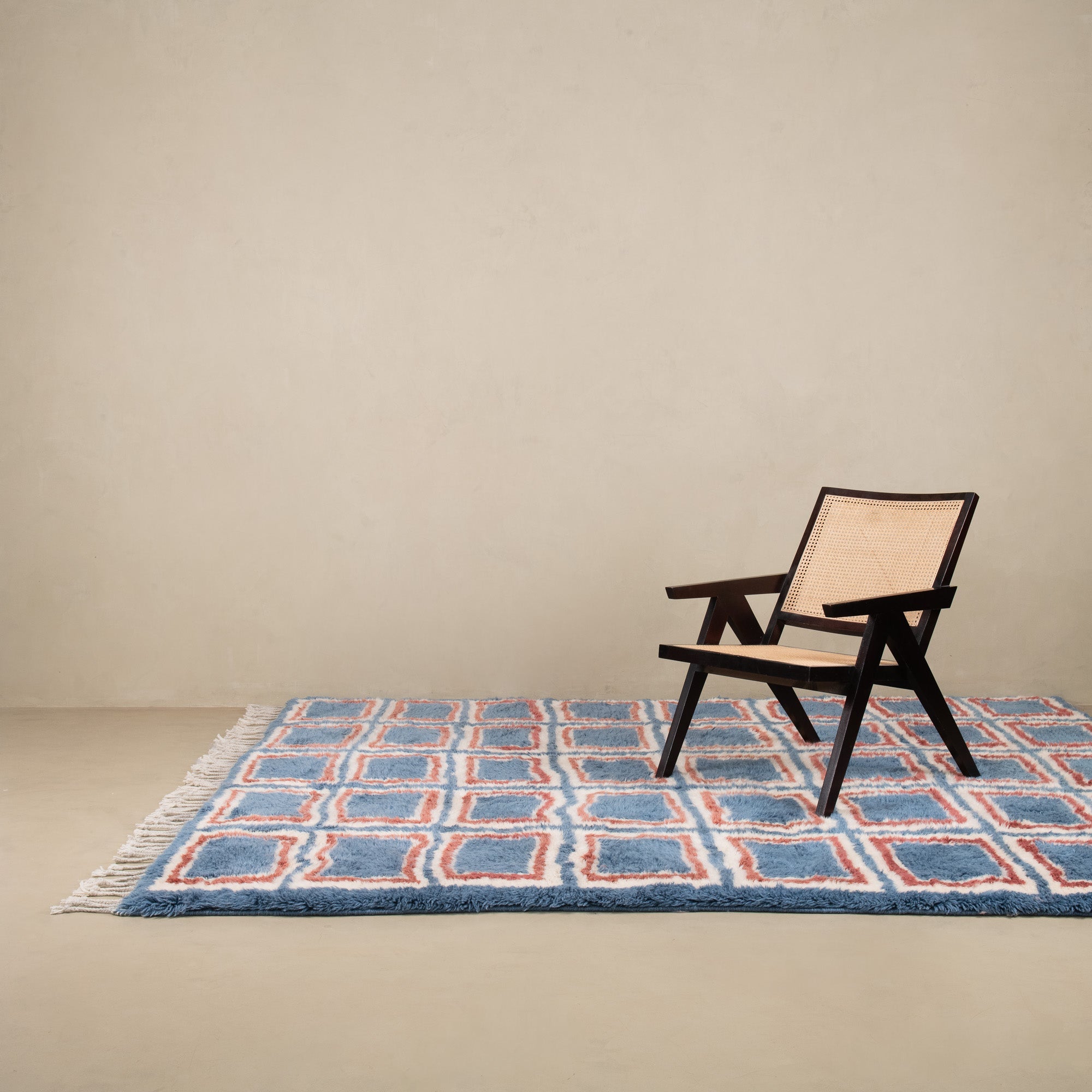 Kaleido Squares - Luxury Shag Moroccan Rug - Benisouk