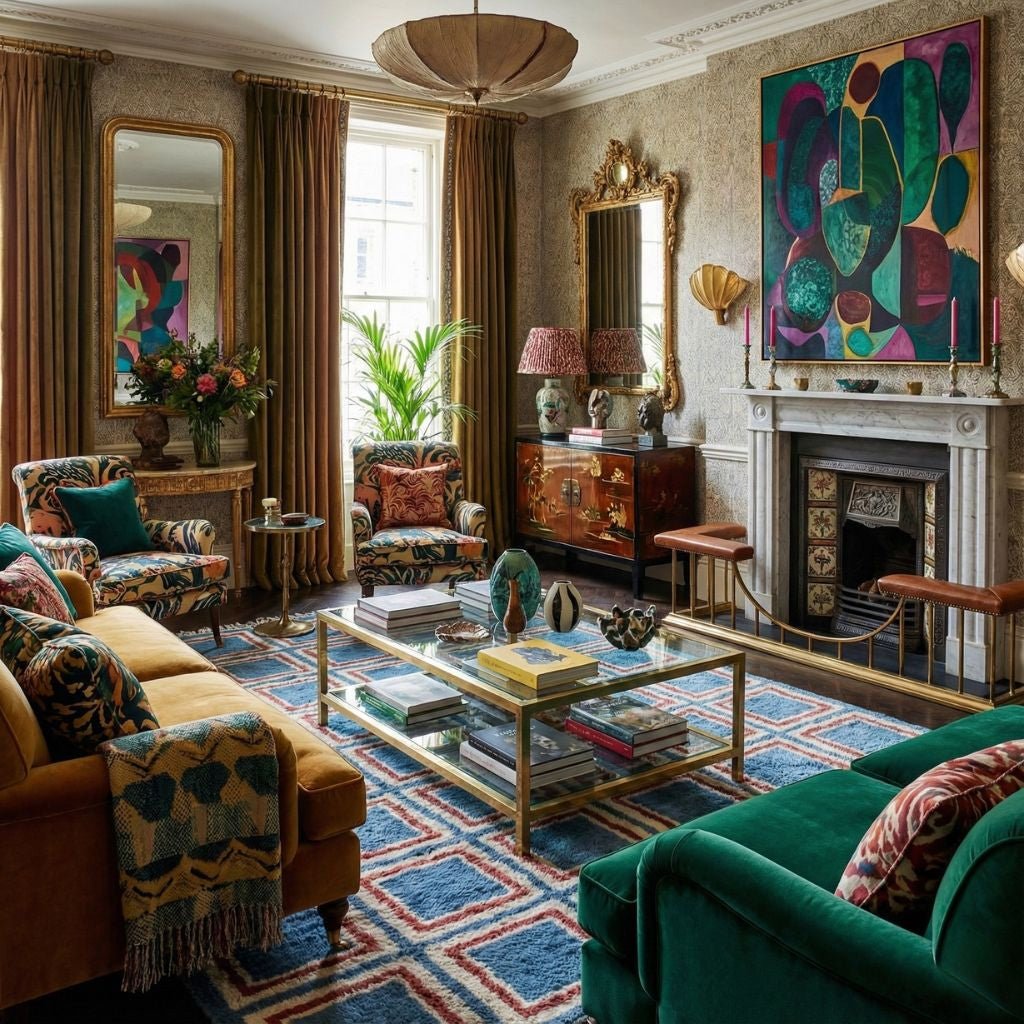 Kaleido Squares - Luxury Shag Moroccan Rug - Benisouk