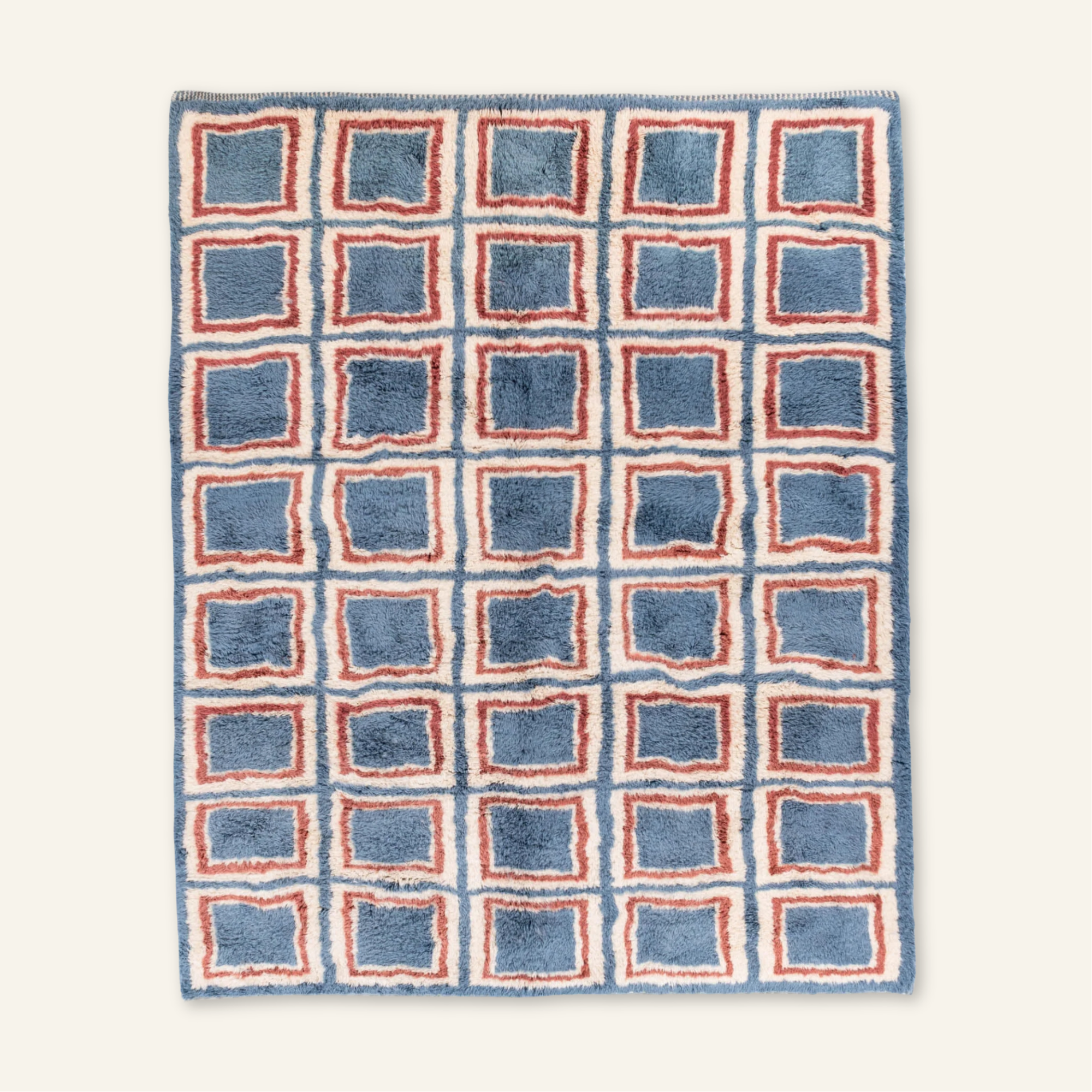 Kaleido Squares - Luxury Shag Moroccan Rug