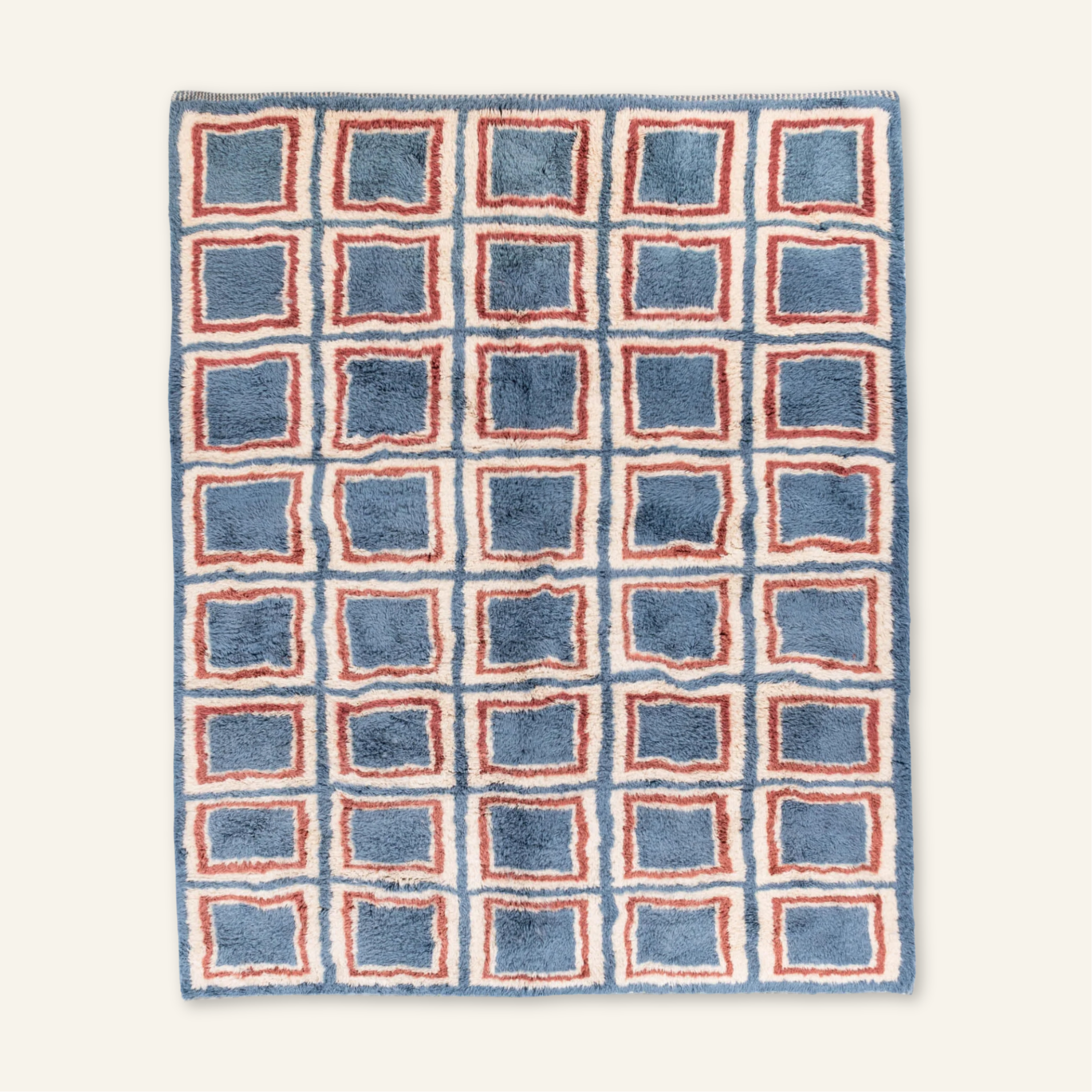 Kaleido Squares - Luxury Shag Moroccan Rug