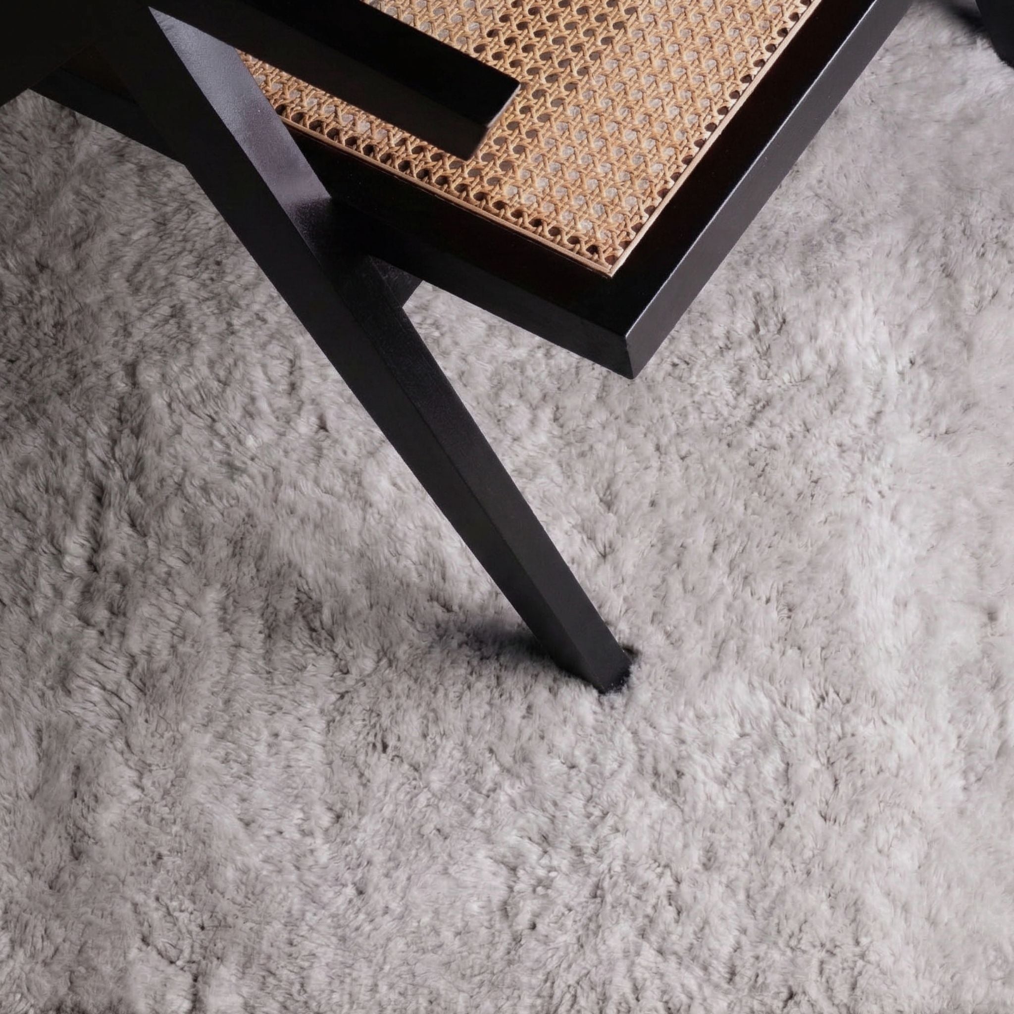 Light Fog - Luxury Shag Moroccan Runner Rug - Benisouk