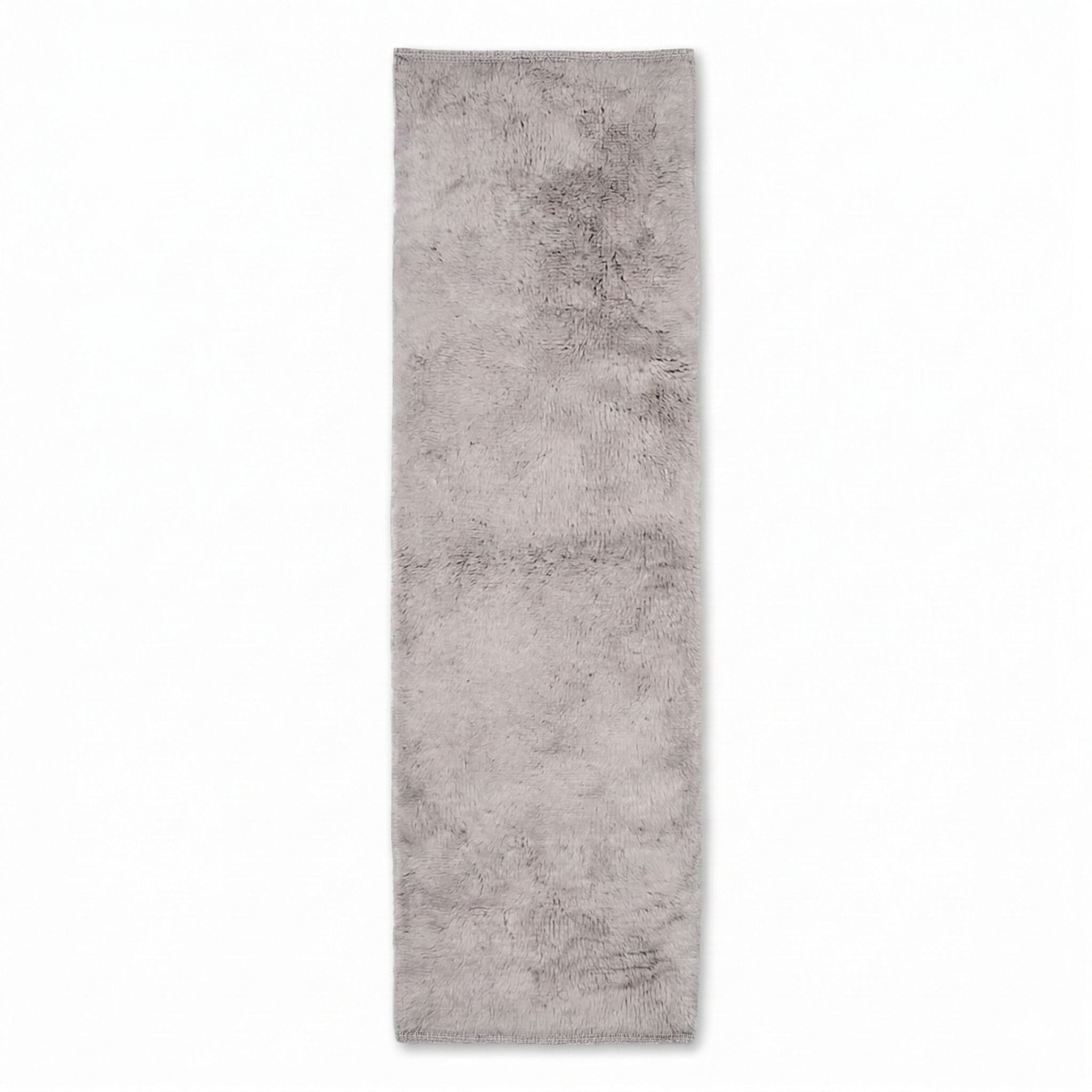 Light Fog - Luxury Shag Moroccan Runner Rug - Benisouk