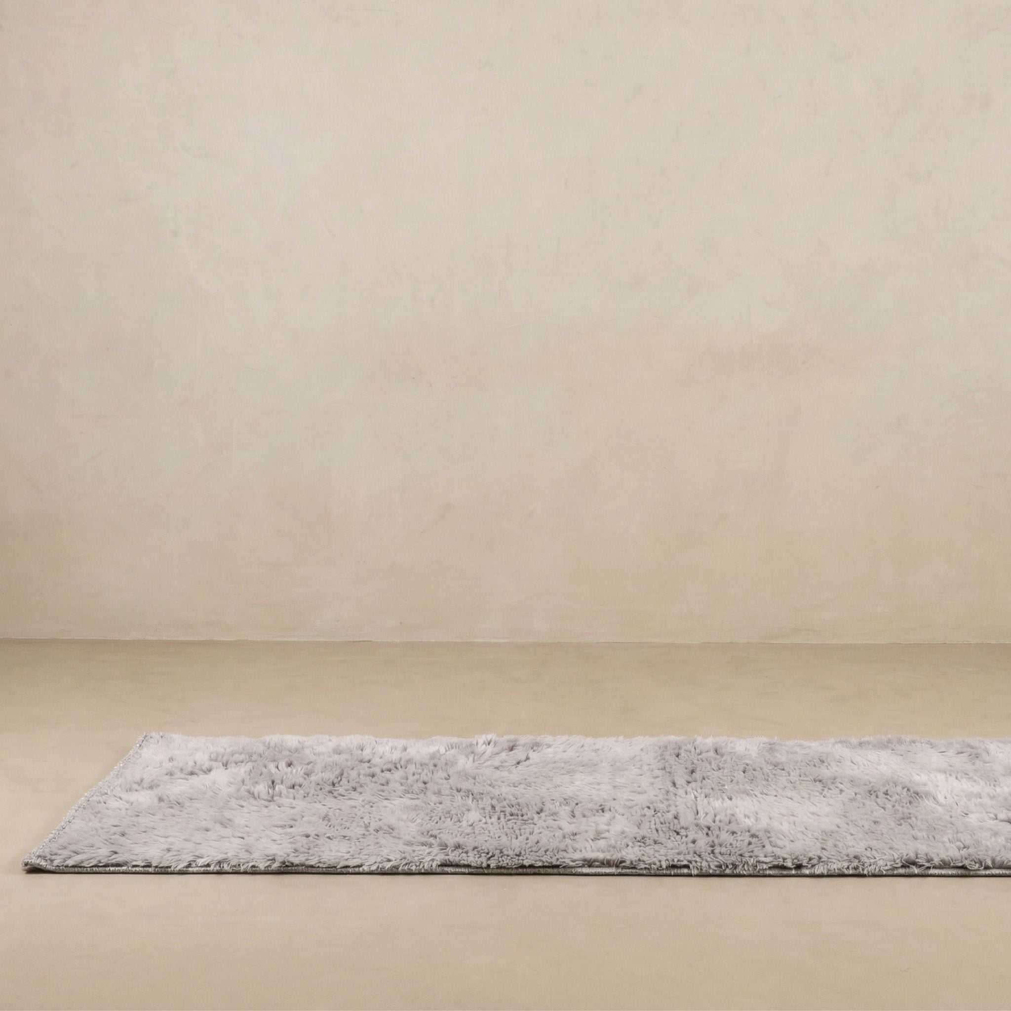 Light Fog - Luxury Shag Moroccan Runner Rug - Benisouk