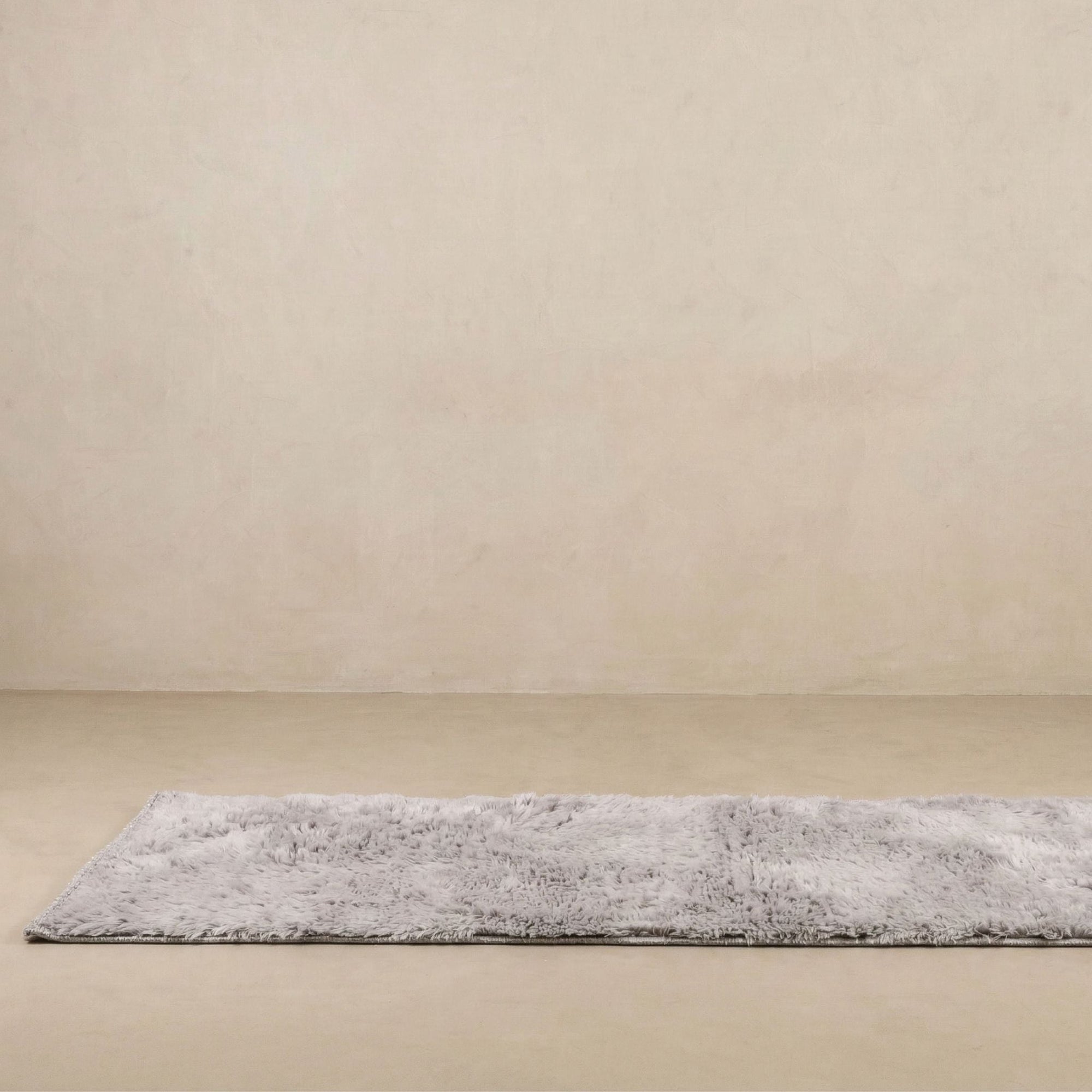 Light Fog - Luxury Shag Moroccan Runner Rug - Benisouk