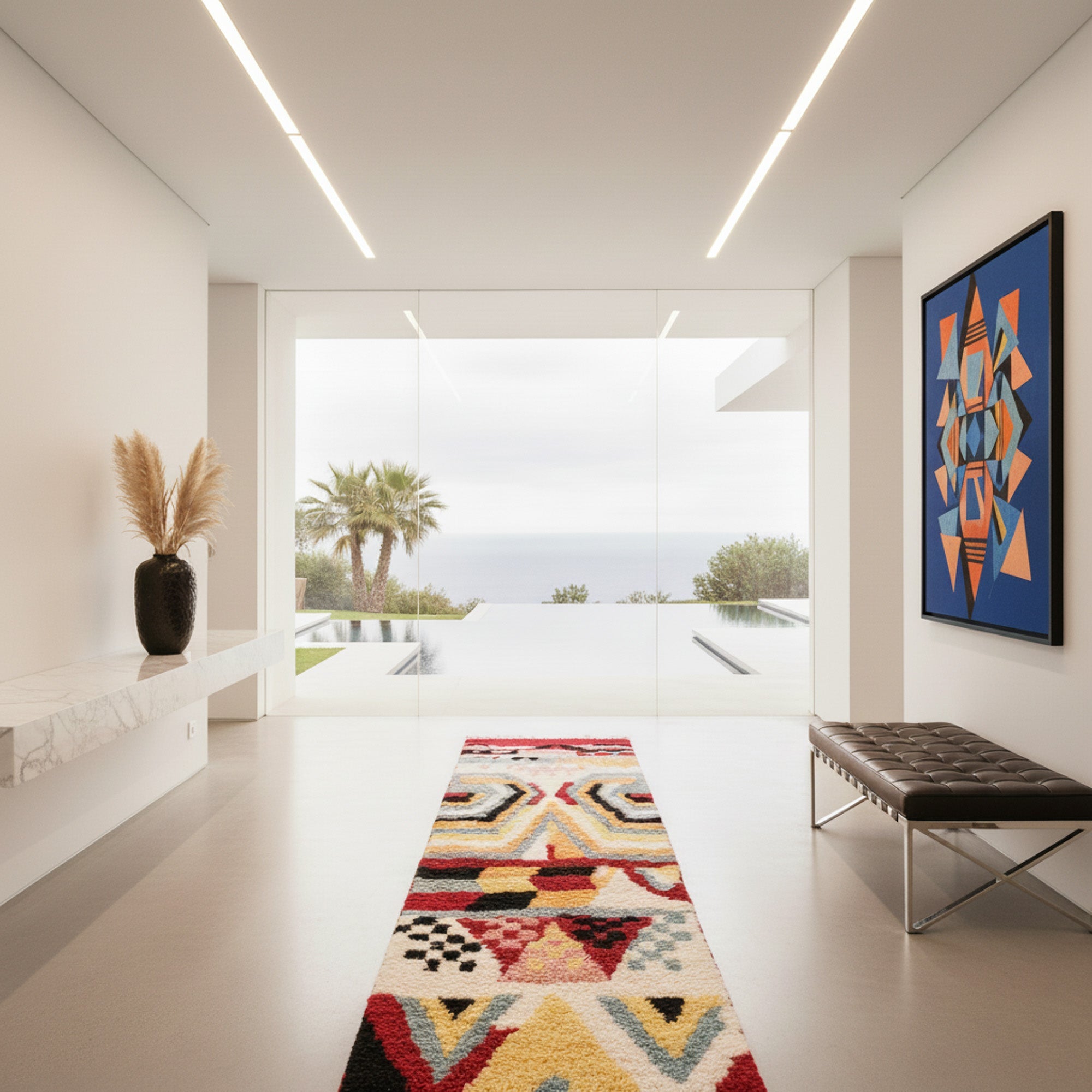 Maha - Shag Moroccan runner rug - Benisouk