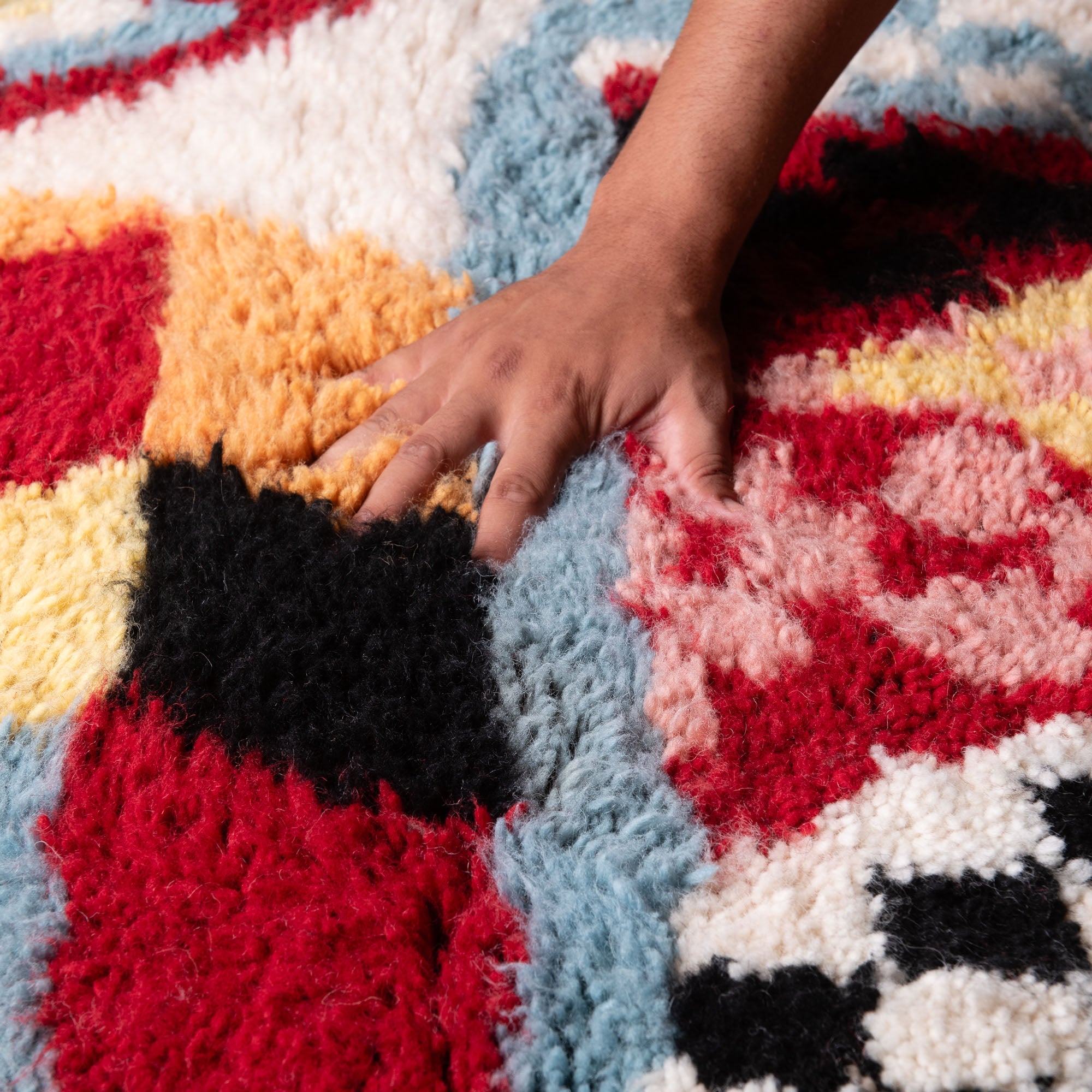 Maha - Shag Moroccan runner rug - Benisouk